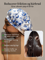 [Blåt Og Hvidt Porcelæn] SilkSilky-DK Sovehætte 004