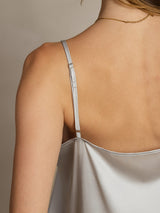 [Sølv] SilkSilky-DK Spaghetti Strap Camisole Top 006