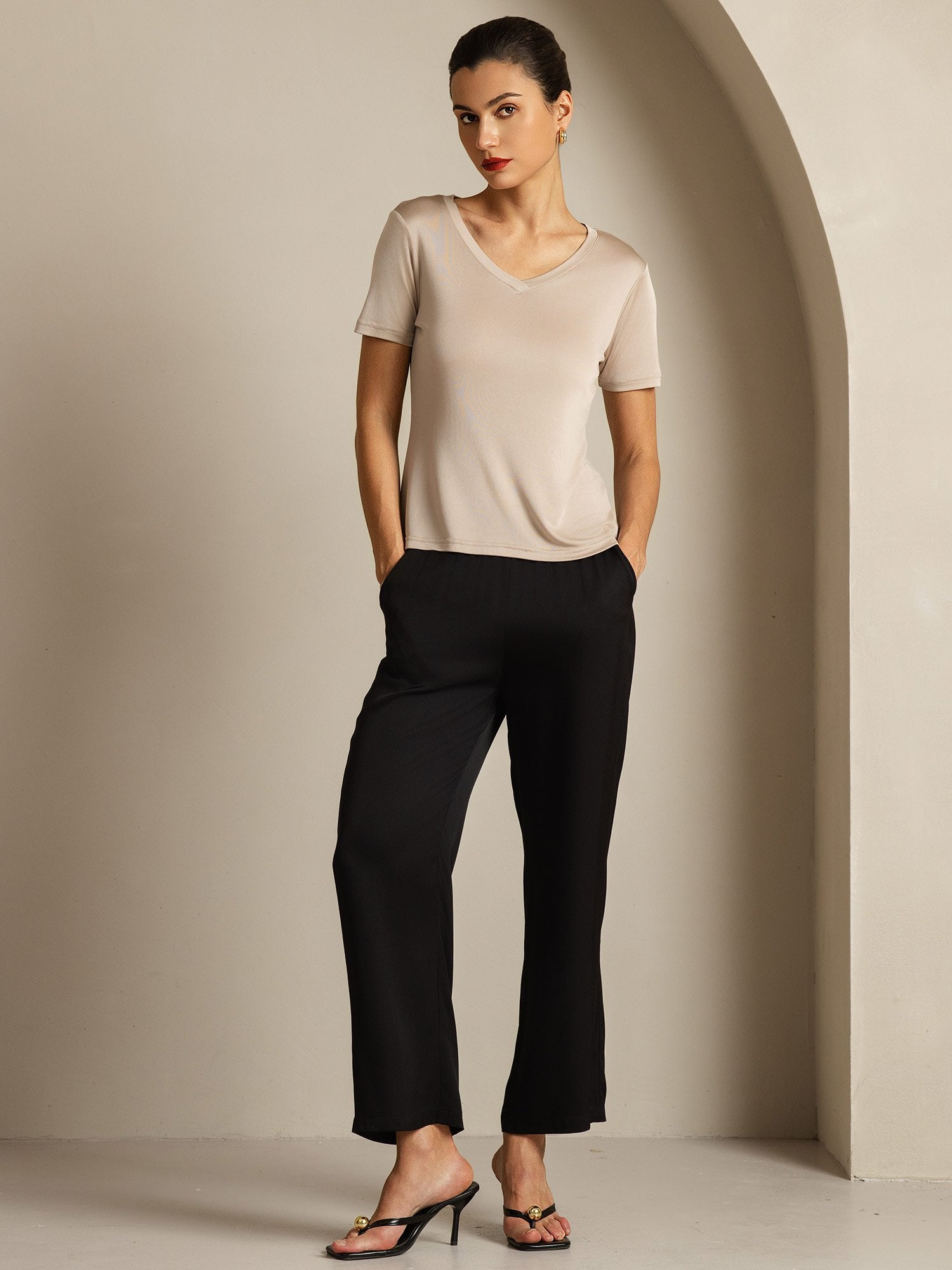 [LysKhaki] SilkSilky-DK Silke Womens T-Shirt 008