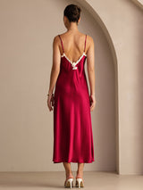 [Vin] SilkSilky-DK Sleeveless V Neck Kjole 002