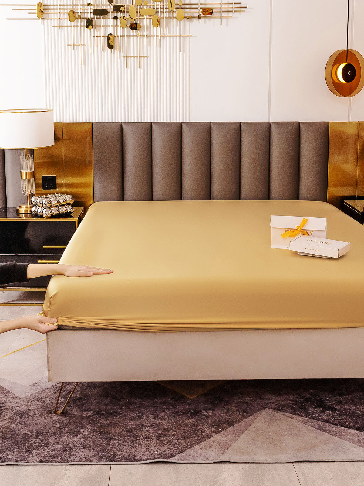 [Champagne] SilkSilky-DK 19Momme Sheet 003