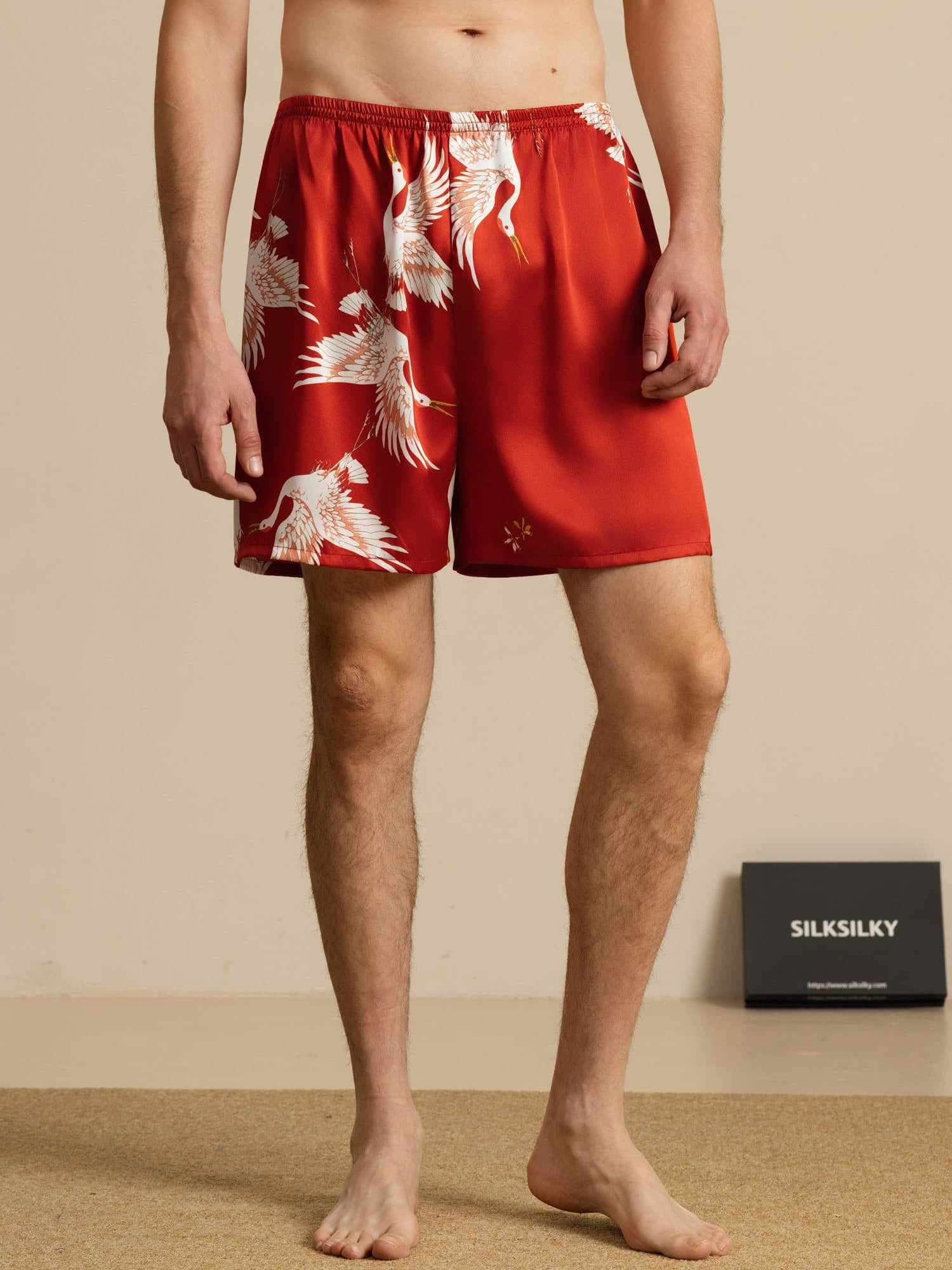 [Vin] SilkSilky-DK 19Momme Mens Sleep Bottoms 001