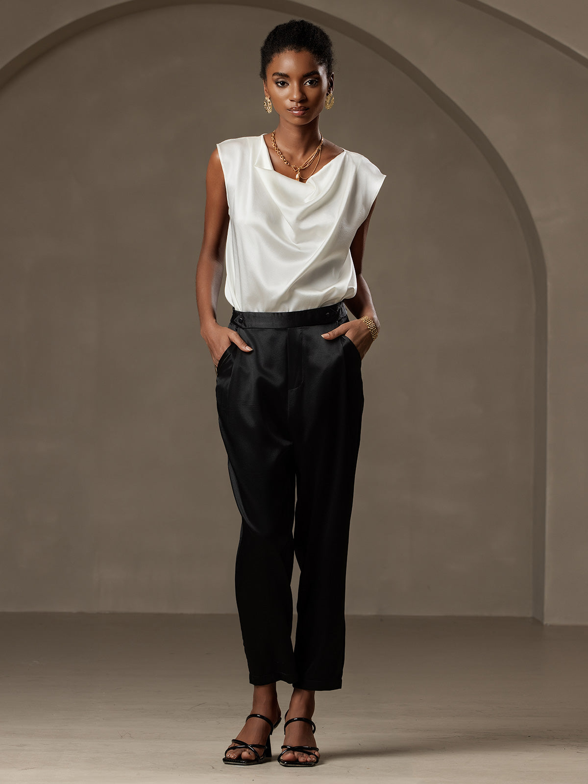 [Sort] SilkSilky-DK 19Momme Silke Womens Pants 006