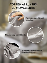 [Grå] SilkSilky-DK 30Momme Pudebetræk 002