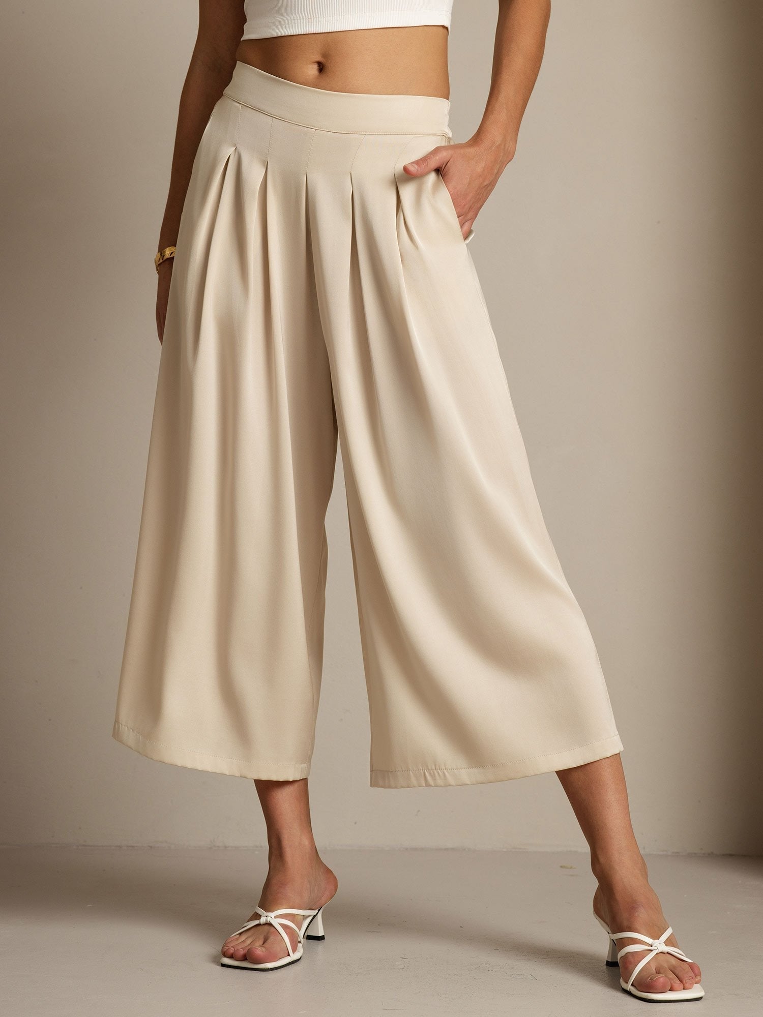 [Beige] SilkSilky-DK 19Momme Silke Womens Pants 003