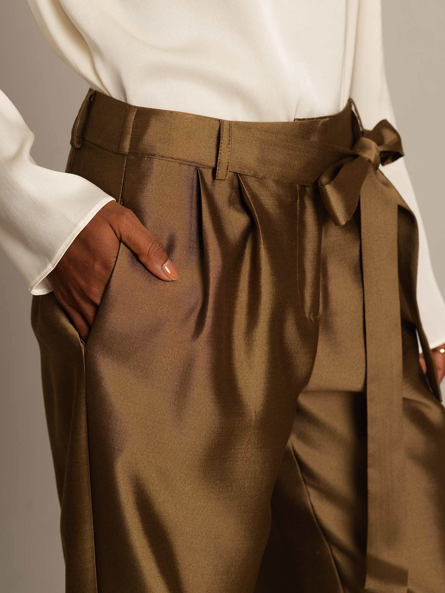 [Bronze] SilkSilky-DK 32Momme Silke Womens Pants 004,