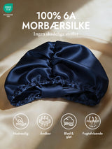 [Mørkeblå] SilkSilky-DK Sovehætte 002