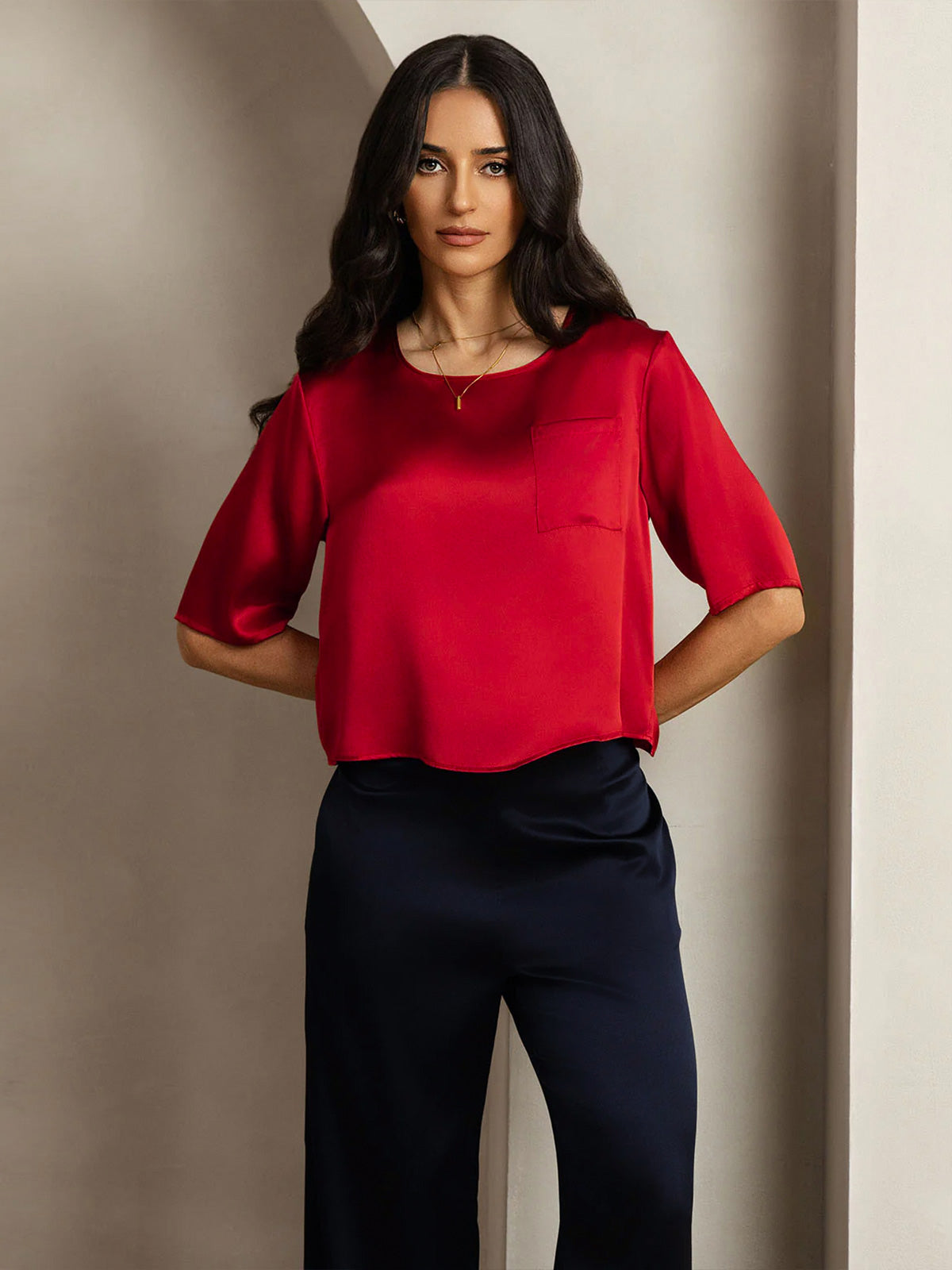 [Mørkerød] SilkSilky-DK Womens T-Shirt 001