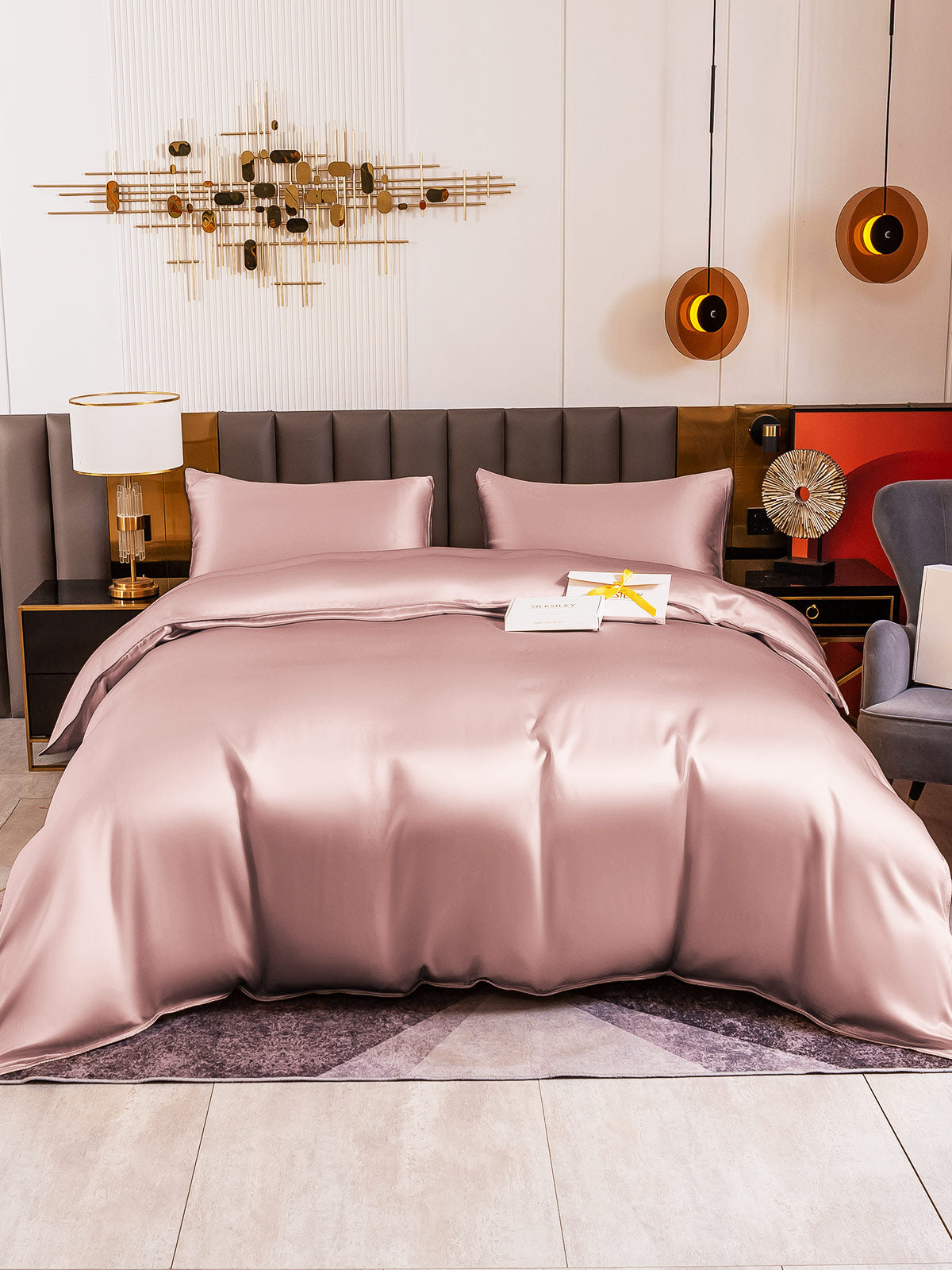 [Bleg Mauve] SilkSilky-DK 19Momme Bedding Set 003