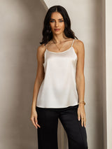 [Lysegrå] SilkSilky-DK Spaghetti Strap Camisole Top 001
