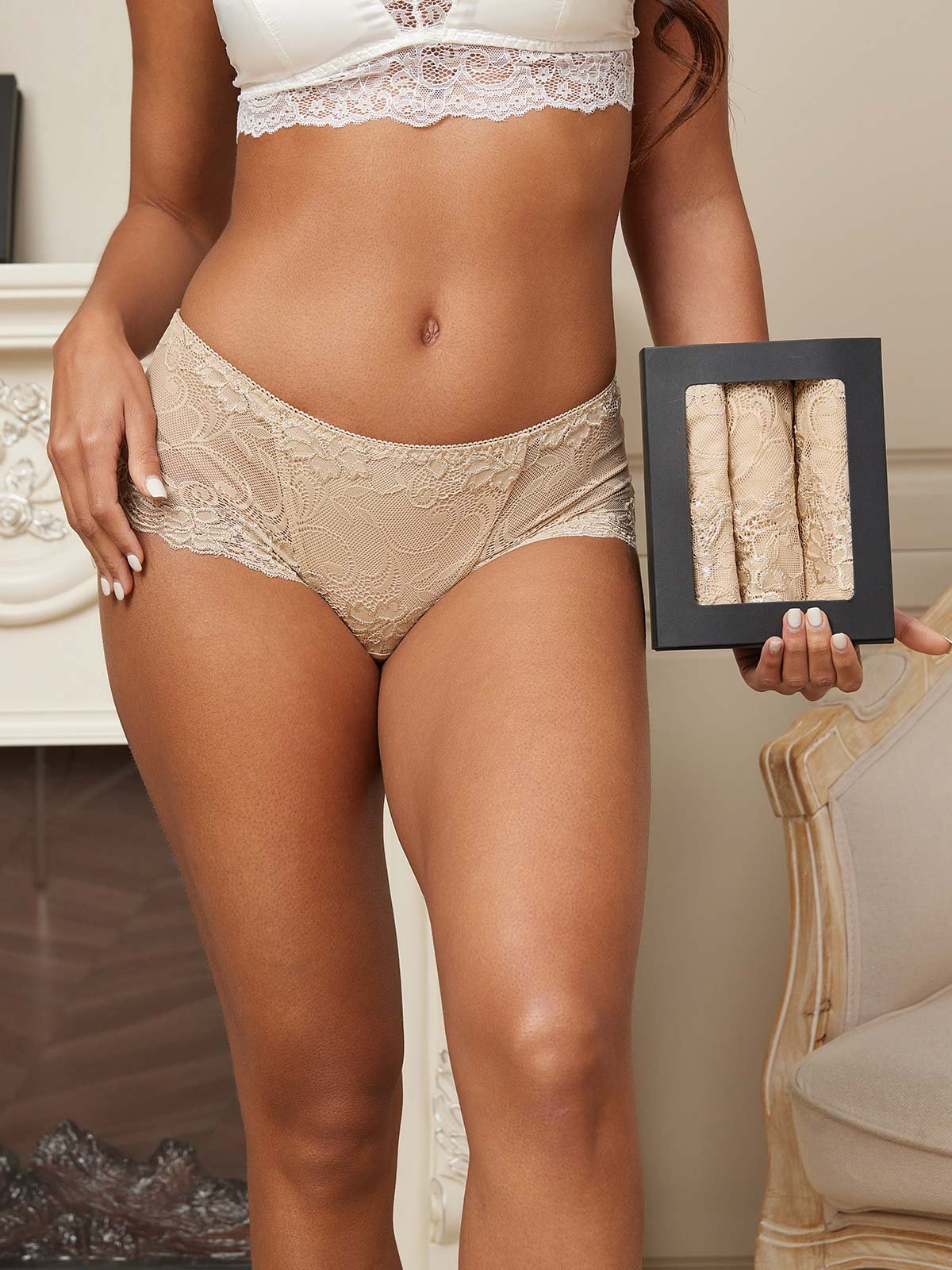[Beige] SilkSilky-DK Panty 001