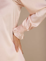 [Lyserød] SilkSilky-DK Long Sleeve Damebluser 006