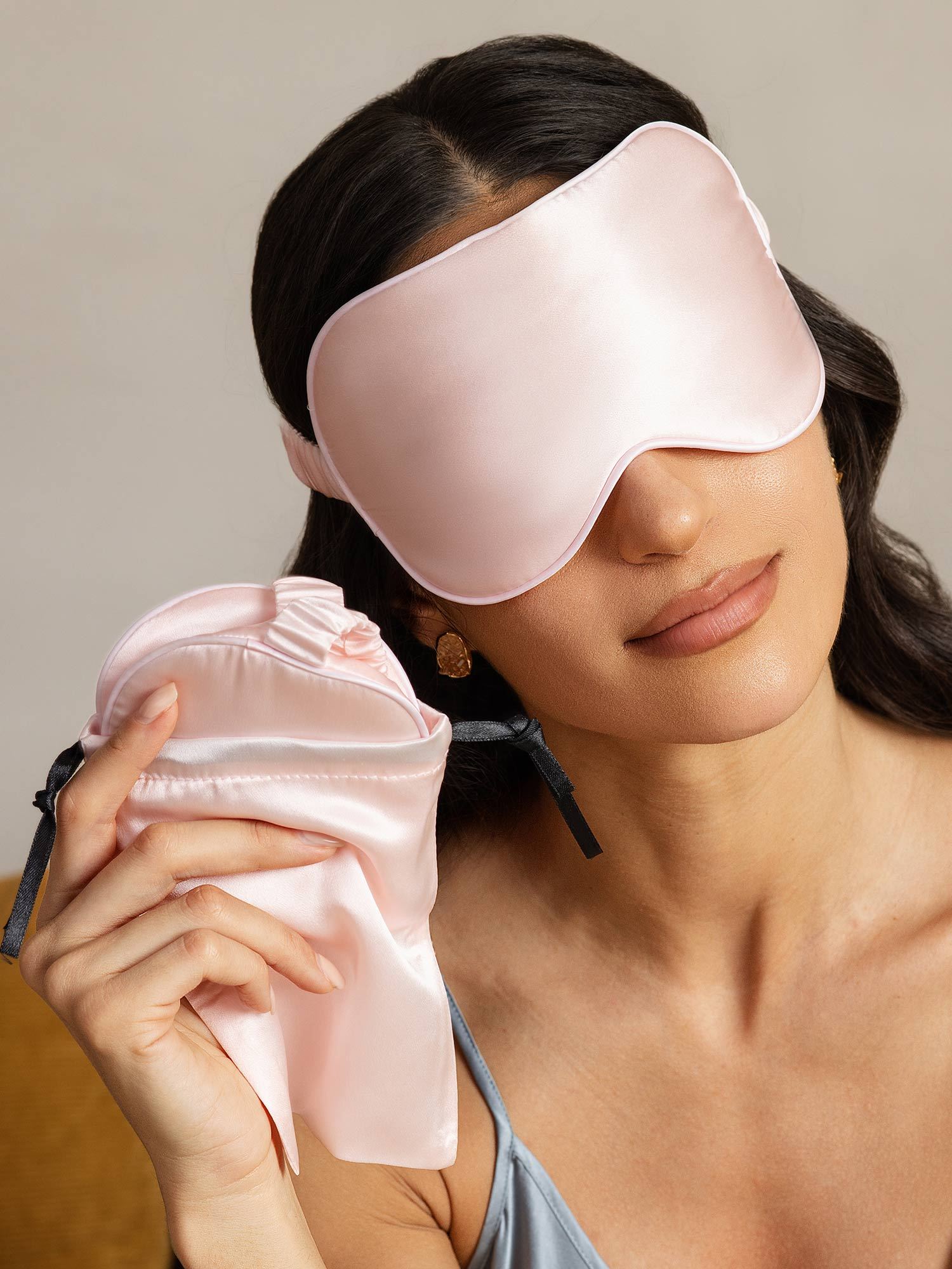 [Lyserød] SilkSilky-DK Silke Eye Mask 003