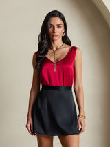 [Vin] SilkSilky-DK Sleeveless V Neck Camisole Top 003