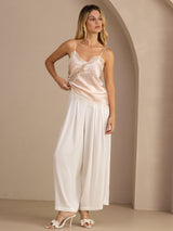 [Lyserød] SilkSilky-DK Spaghetti Strap V Neck Camisole Top 005