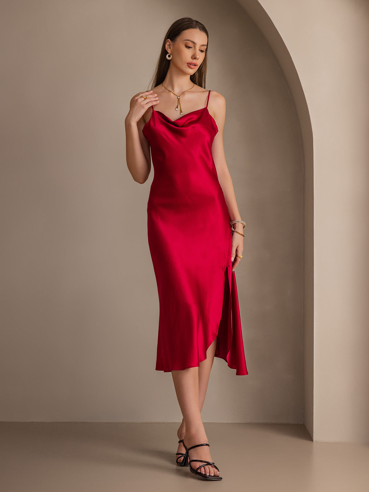 [Vin] SilkSilky-DK 19Momme Dress 005