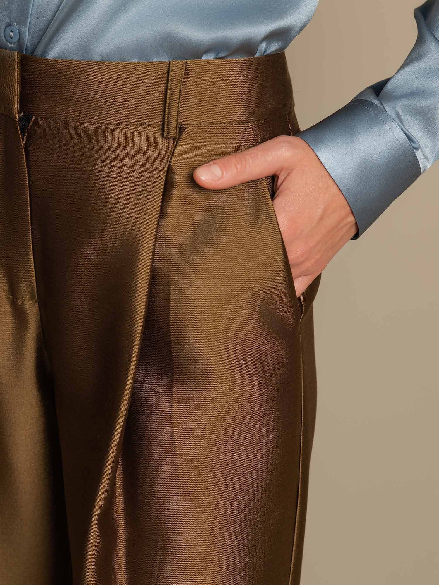 [Bronze] SilkSilky-DK 32Momme Silke Womens Pants 004,