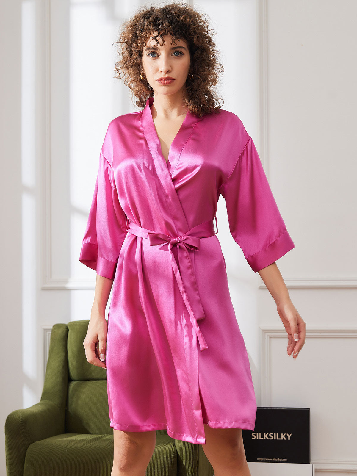 [Rosenrød] SilkSilky-DK Womens Robe 004