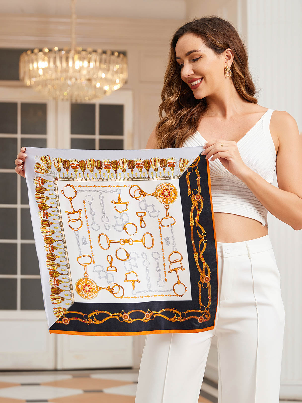 [P038] SilkSilky-DK Pure Silk Scarf 001