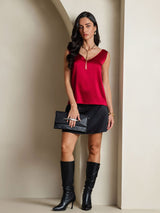 [Vin] SilkSilky-DK Sleeveless V Neck Camisole Top 007