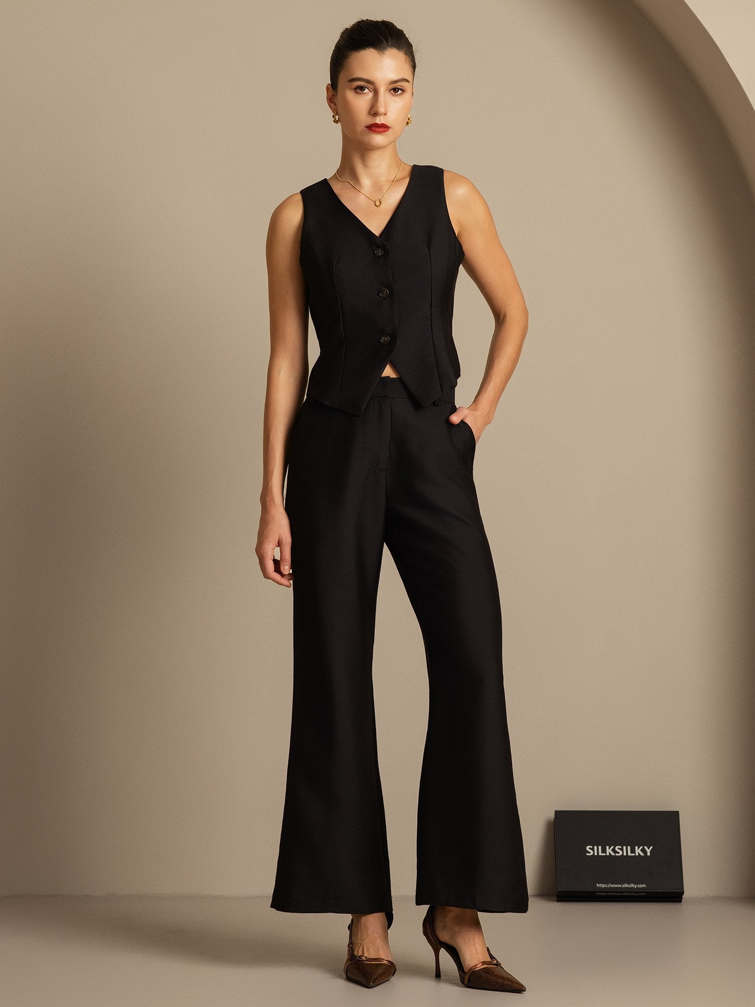 [Sort] SilkSilky-DK 32Momme Silke Womens Pants 004,