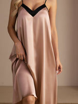 [Toscana] SilkSilky-DK V Neck Natkjole 007