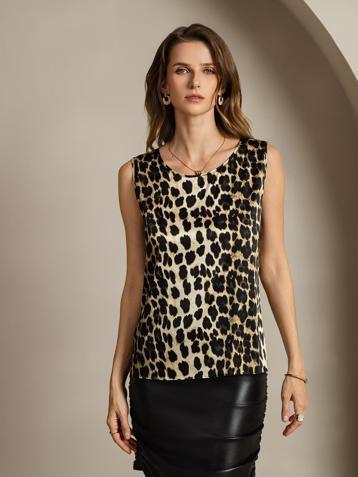 [Leopard] SilkSilky-DK 19Momme Silke Camisoles 003