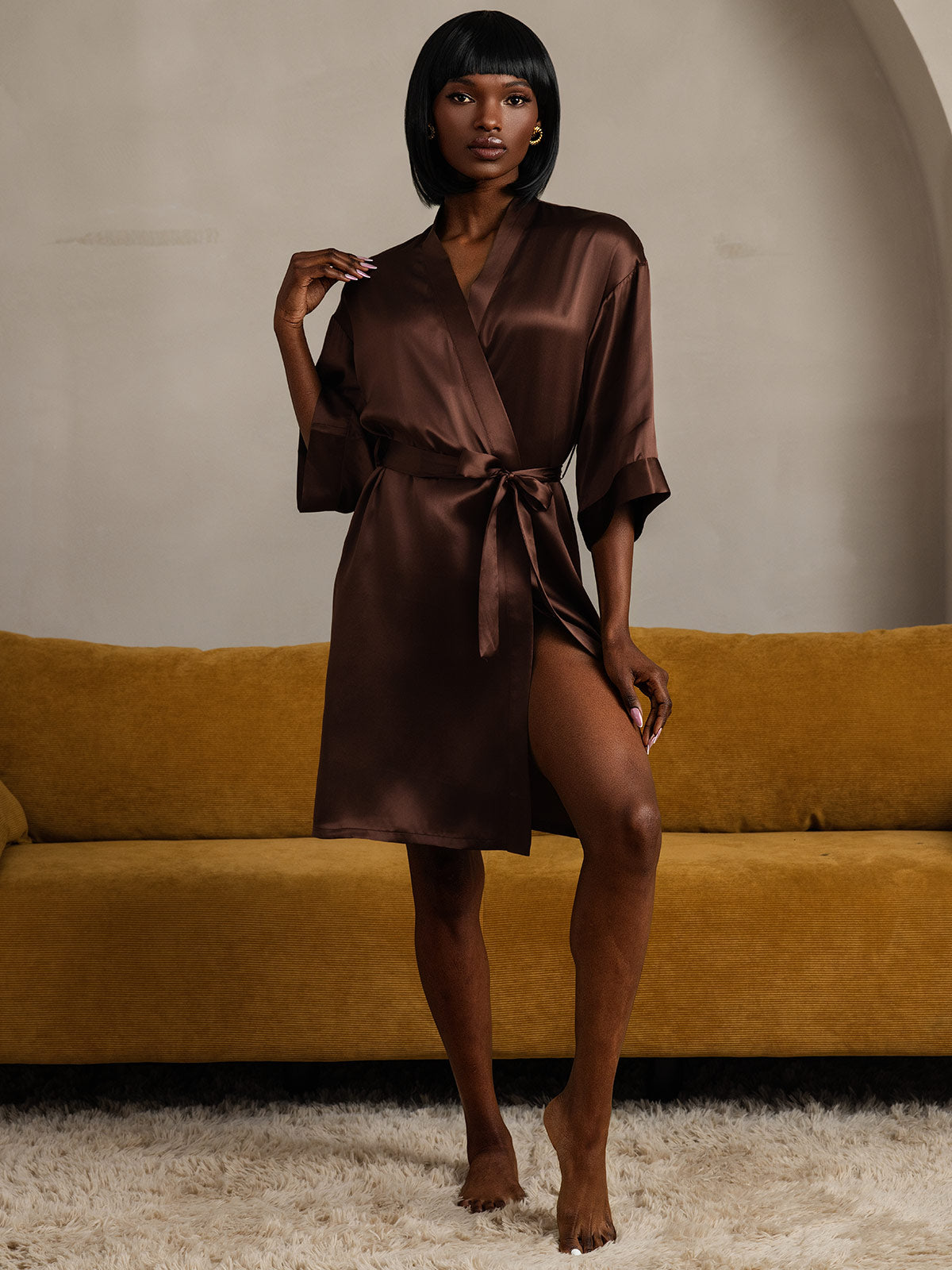 [Kaffe] SilkSilky-DK Womens Robe 009
