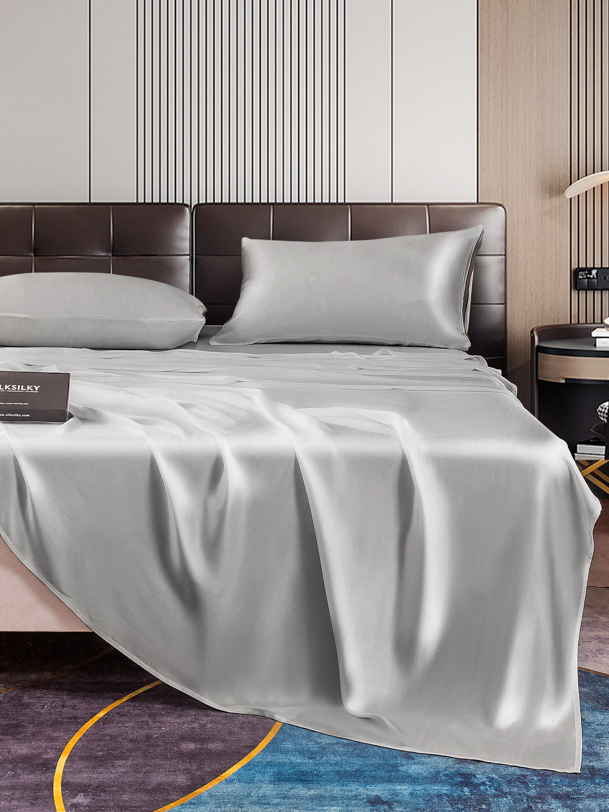 [Sølv] SilkSilky-DK 22Momme Bedding Set 004