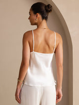 [Hvid] SilkSilky-DK Sleeveless V Neck Camisole Top 002
