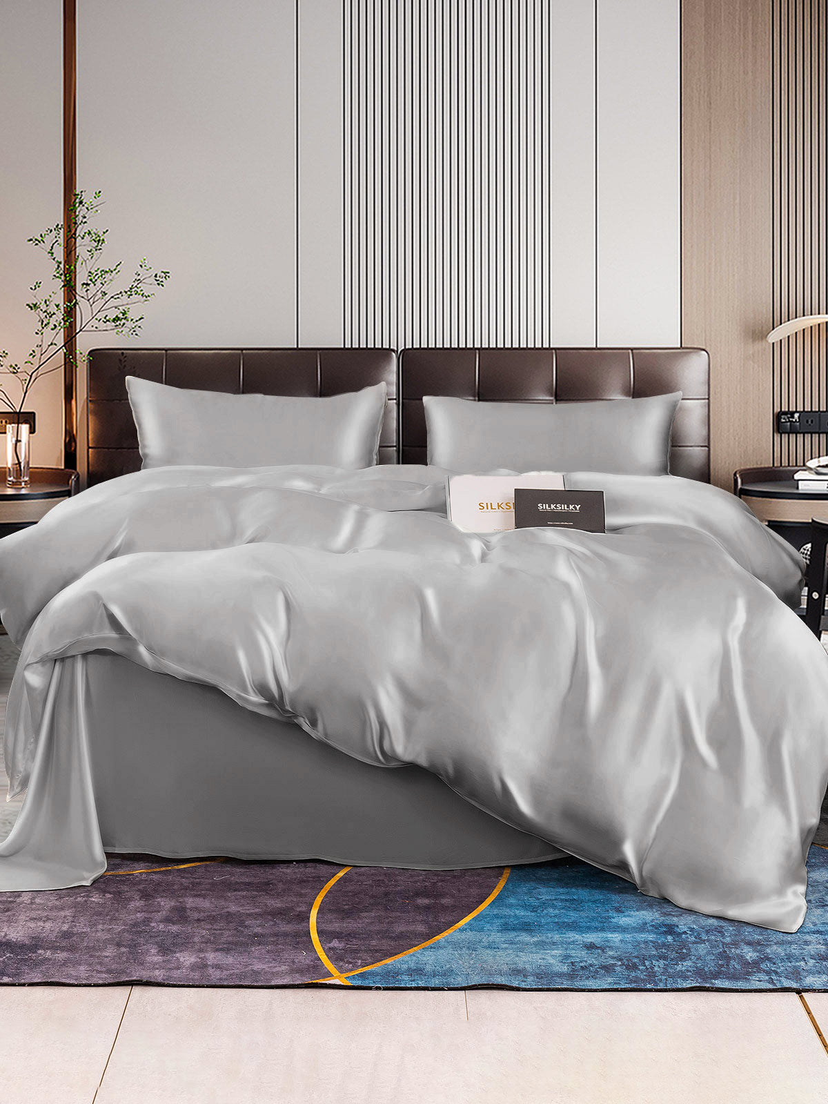[Sølv] SilkSilky-DK 22Momme Bedding Set 001