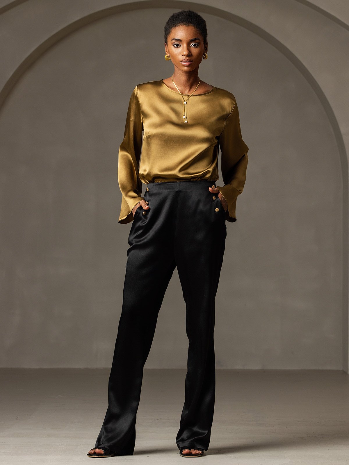 [Sort] SilkSilky-DK 19Momme Silke Womens Pants 003