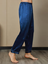 [Mørkeblå] SilkSilky-DK Mens Sleep Bottoms 006,