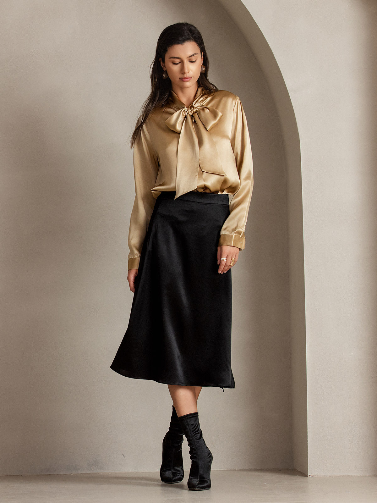 [Sort] SilkSilky-DK 19Momme Silke Skirt 005