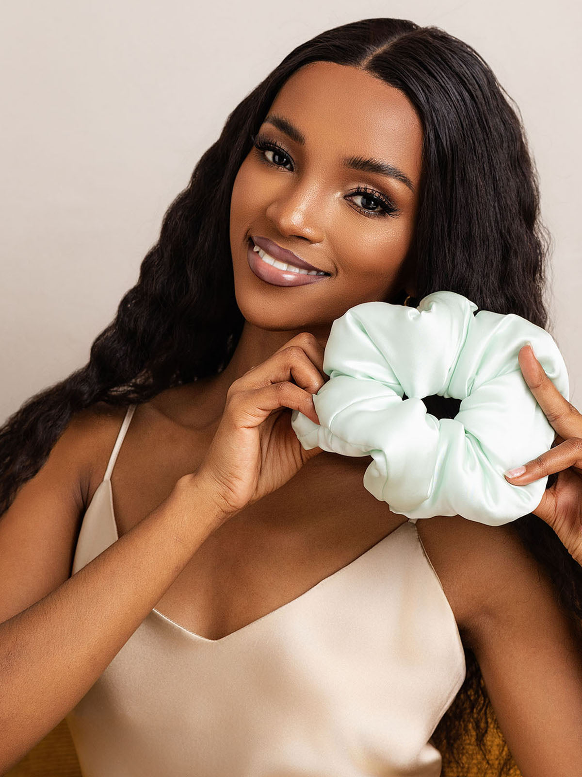 [Mintgrøn] SilkSilky-DK Silke Scrunchie 003