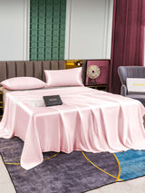 [Lyserød] SilkSilky-DK 25Momme Bedding Set 003