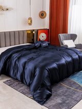 [Mørkeblå] SilkSilky-DK 19Momme Duvet Covers 001