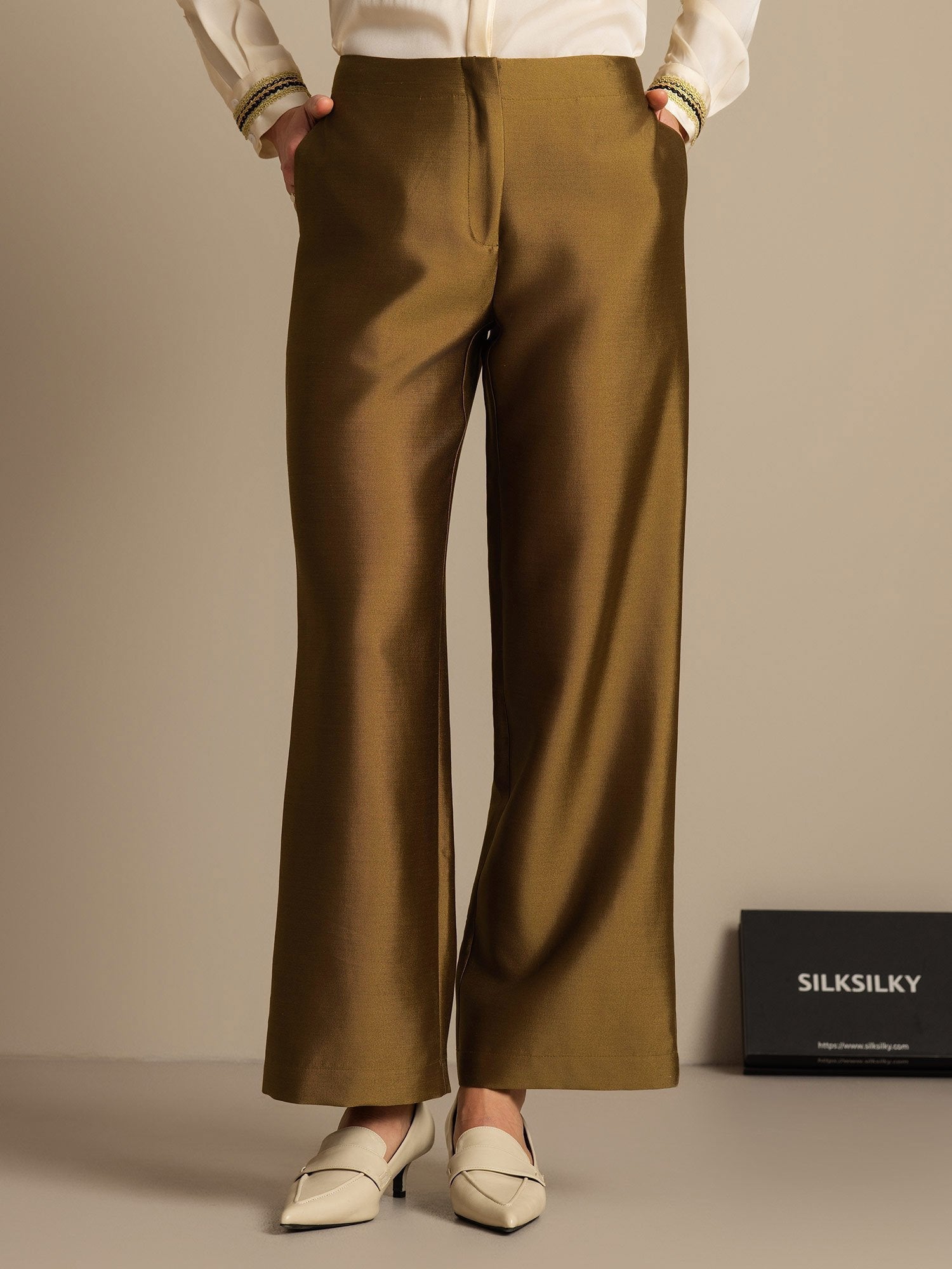 [Bronze] SilkSilky-DK 32Momme Silke Womens Pants 001,