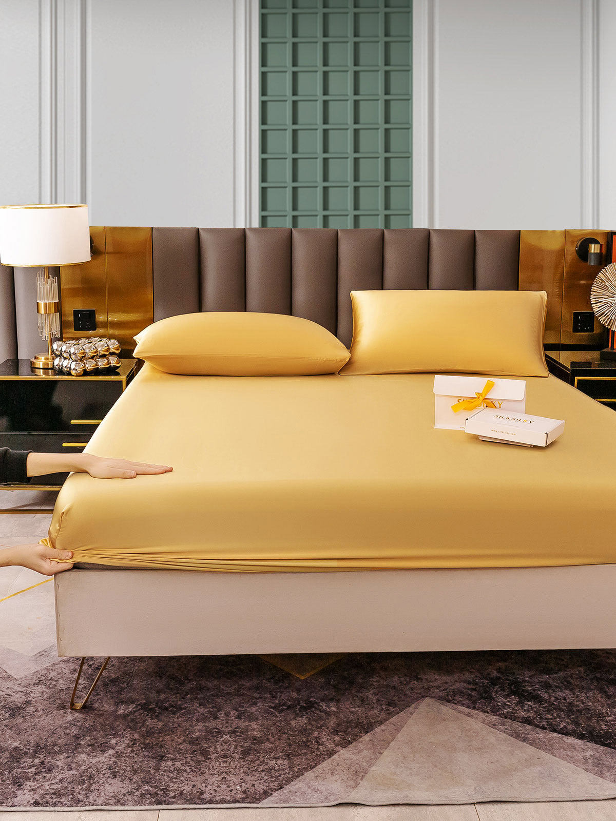 [Champagne] SilkSilky-DK 25Momme Bedding Set 004