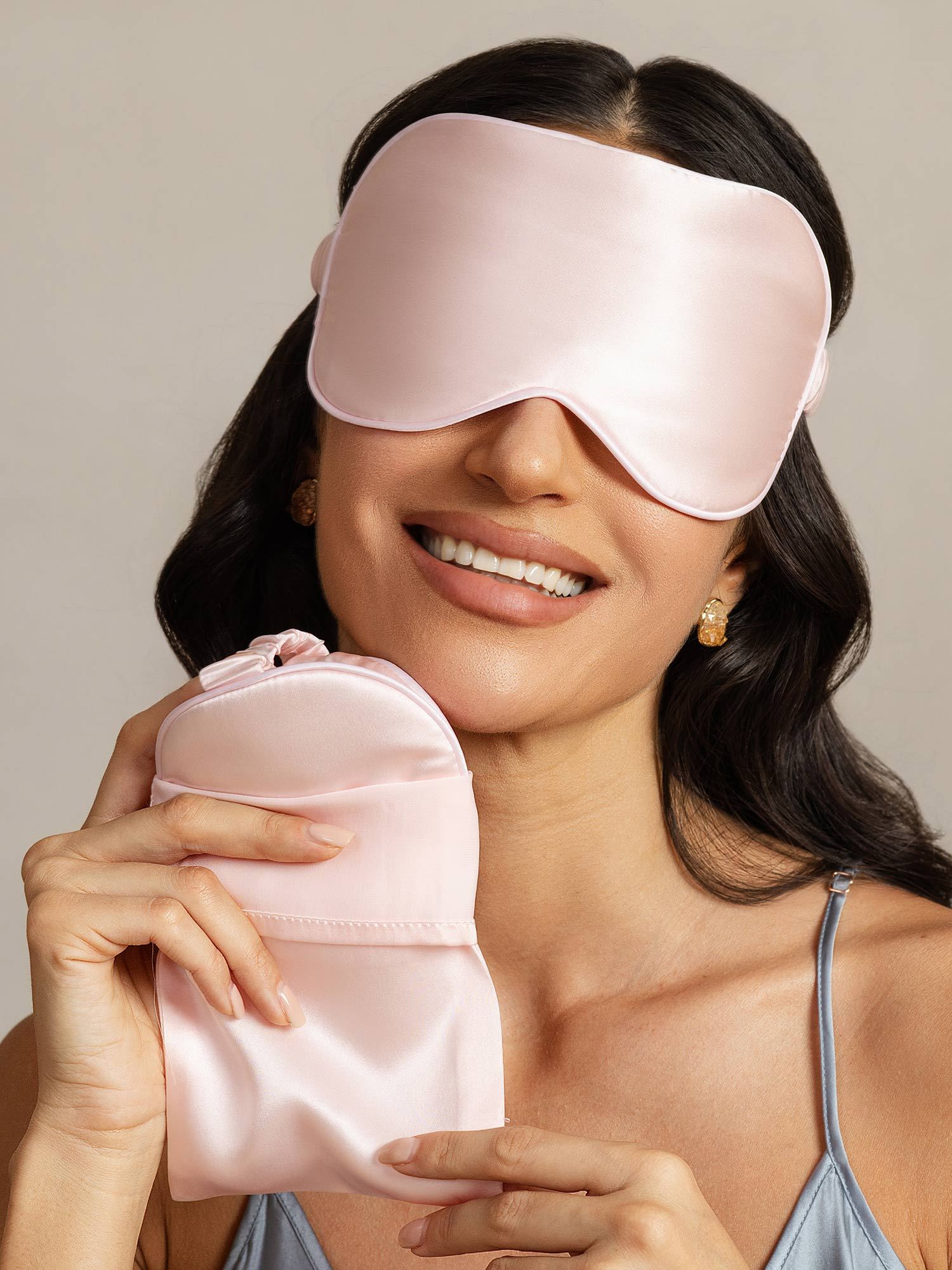 [Lyserød] SilkSilky-DK Silke Eye Mask 001