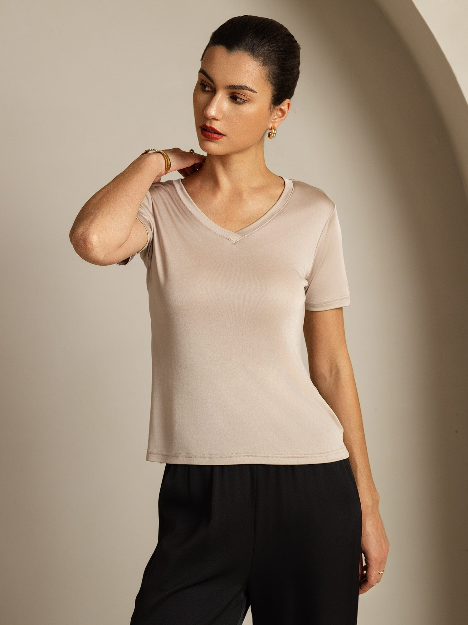 [LysKhaki] SilkSilky-DK Silke Womens T-Shirt 005