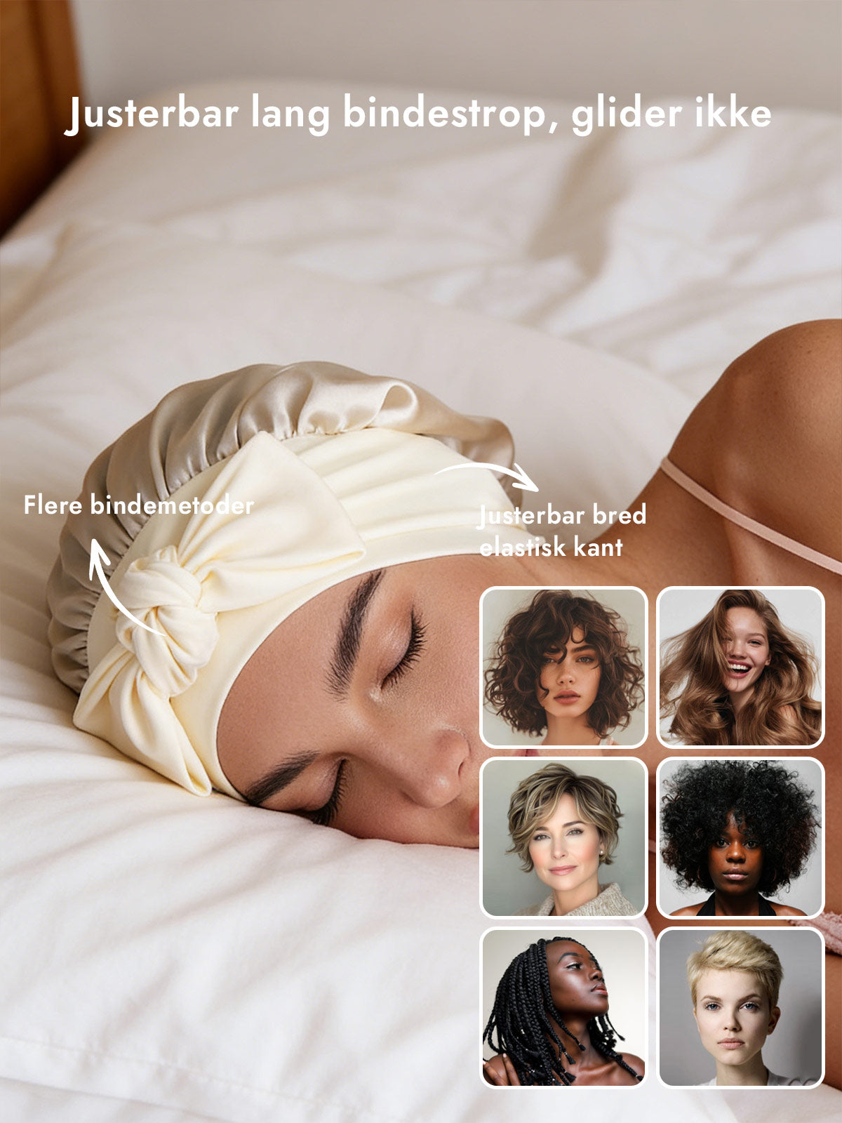 [Beige] SilkSilky-DK Silke Sleep Cap 004