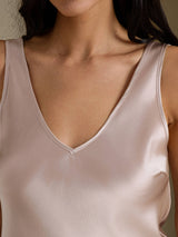 [Skyggegrå] SilkSilky-DK Sleeveless V Neck Camisole Top 004
