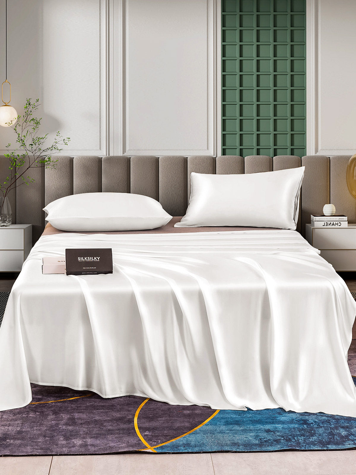 [Hvid] SilkSilky-DK 25Momme Bedding Set 001