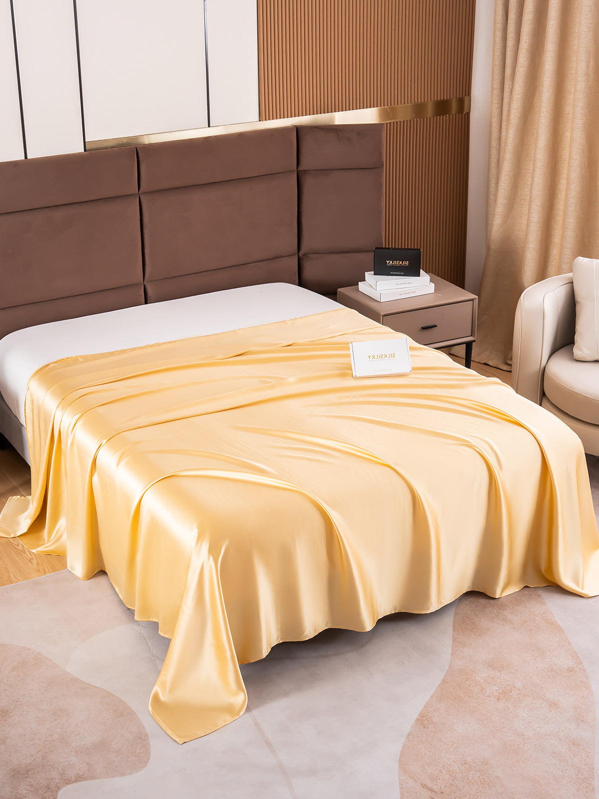 [Champagne] SilkSilky-DK 19Momme Sheet 002