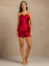 [Vin] SilkSilky-DK V Neck Camisole Sæt 007