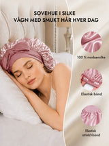 [Lyserød] SilkSilky-DK Sovehætte 005