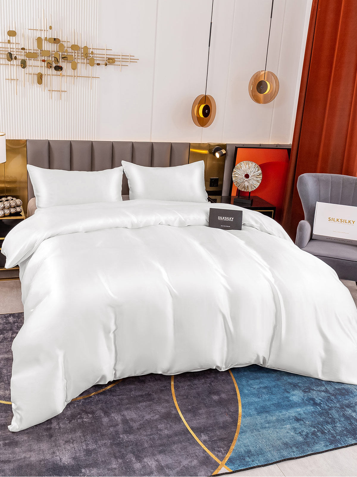 [Hvid] SilkSilky-DK 19Momme Bedding Set 003