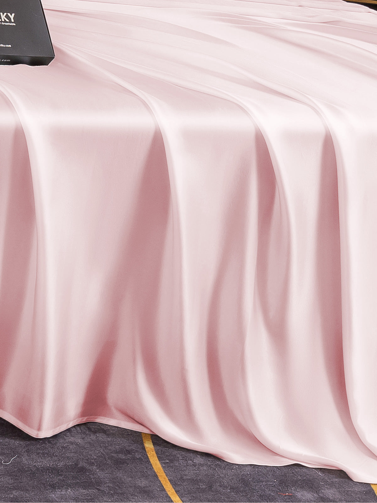 [Lyserød] SilkSilky-DK 19Momme Bedding Set 005