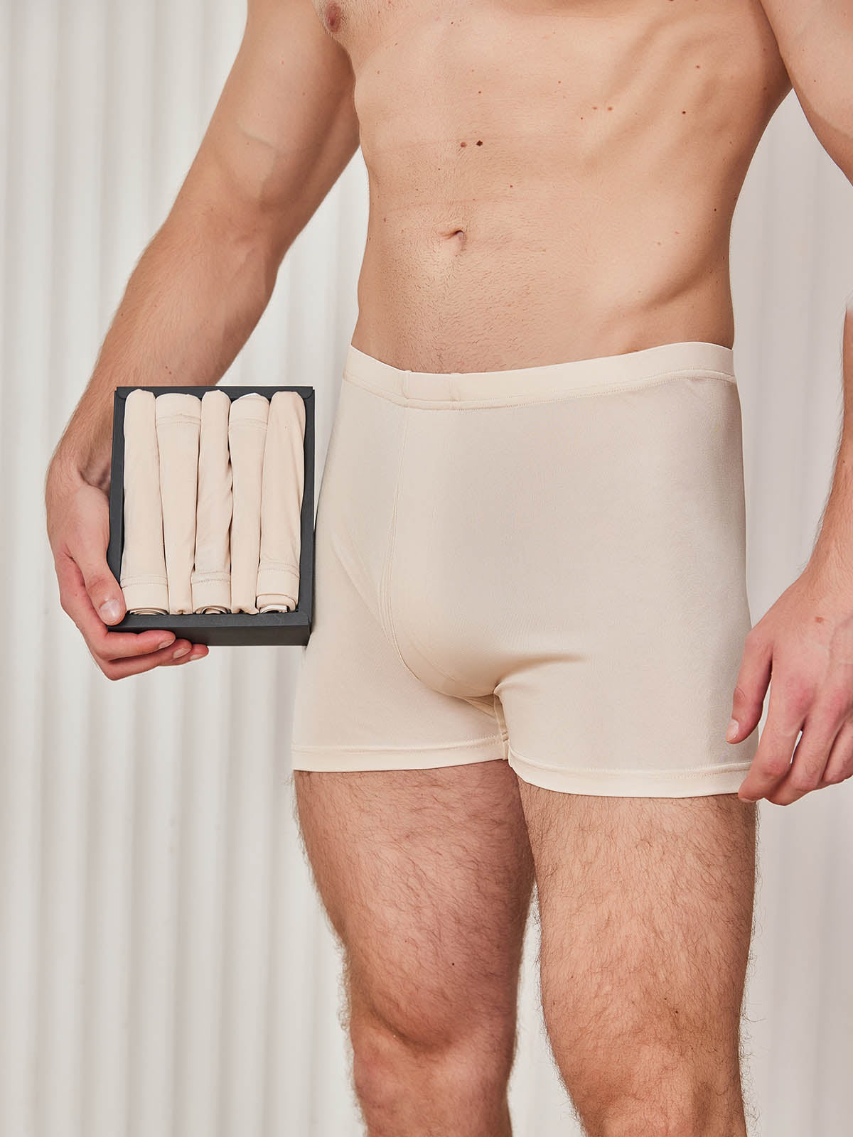 [Beige] SilkSilky-DK Mens Underwear 001